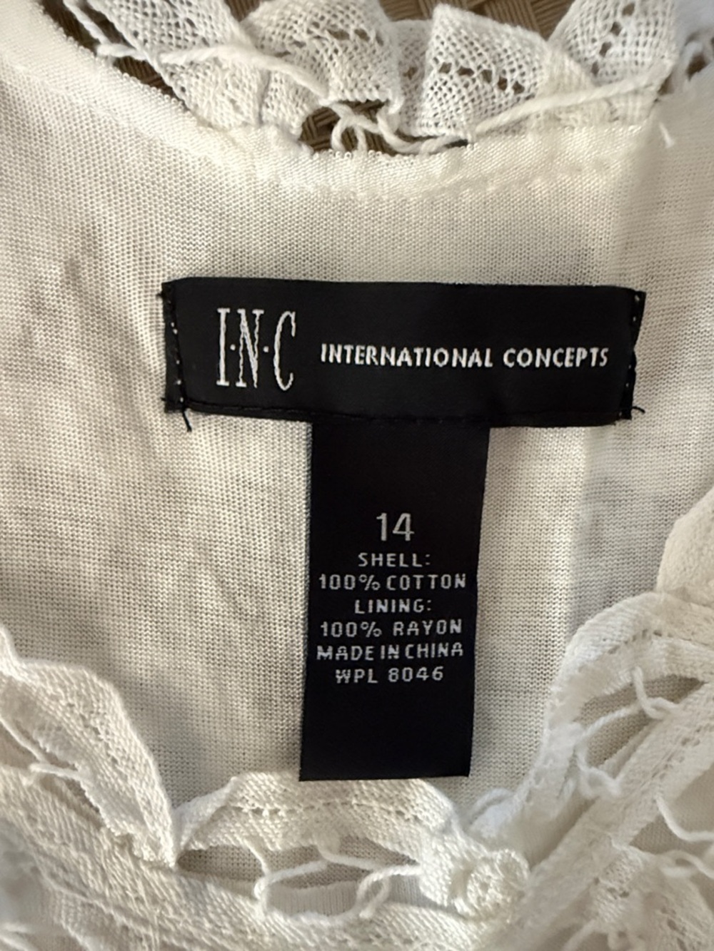 NWT INC Lace Dress (Bright White) - Picture 10 of 10